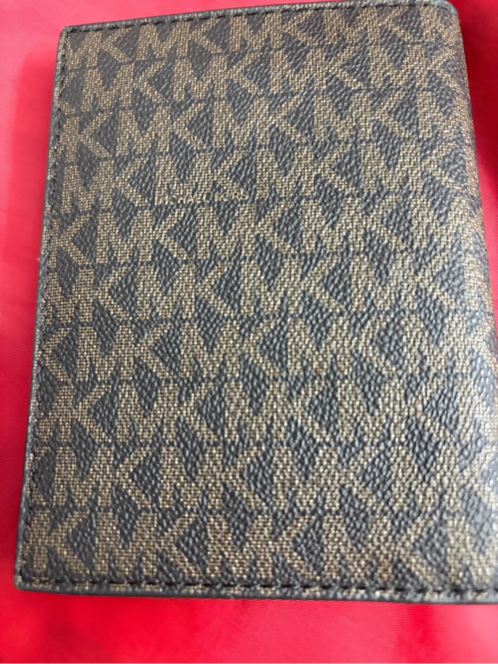 Michael Kors Brown/Black MK Monogram Card Holder - Picture 3 of 3